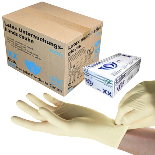 SFM ® BIOLIMES : L Latexhandschuhe gepudert glatt weiß (1000)