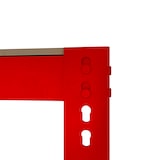 thumbnail of Banco Tavolo Da Lavoro Senza Bulloni In Acciaio Metallo e MDF Portata Fino 550 Kg 2 Ripiani Regolabili Garage Officina Cantina 90 x 100 x 60 cm Rosso