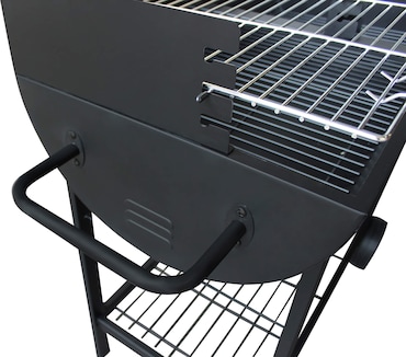 BS COM Barbecue a carbonella in Acciaio cm 103 5x48x95 103x48x95 cm Nero