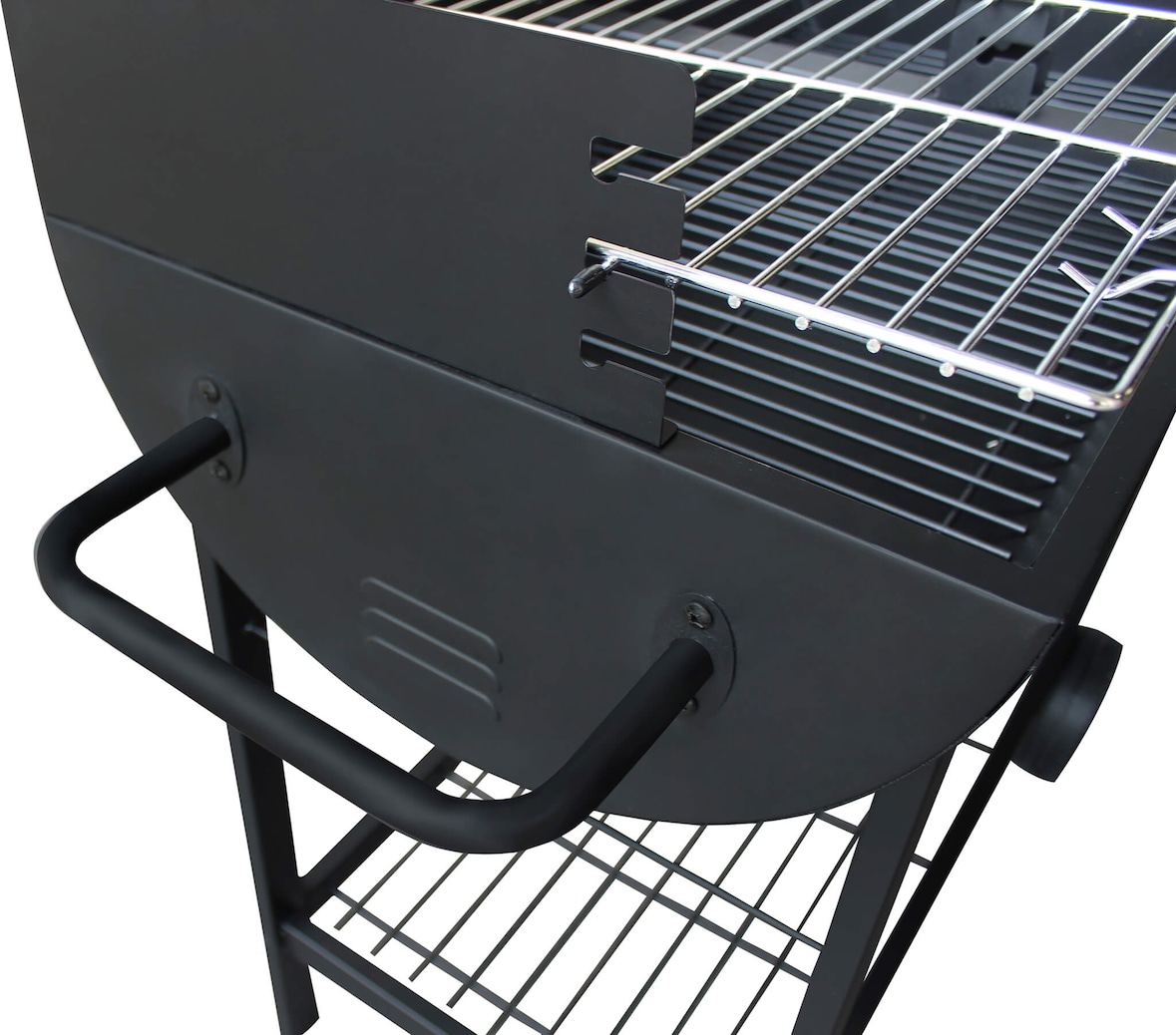 BS COM Barbecue a carbonella in Acciaio cm 103 5x48x95 103x48x95 cm Nero