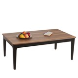 thumbnail of Salontafel HWC-M55, bijzettafel Sofatafel massief hout HDF laminaat melamine 46x120x70cm Sheesham hout look donkere poten