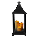 thumbnail of Große Laterne Windlicht Stalllaterne Gartenlaterne inkl. 3 LED Kerzen Timer H59xB24cm