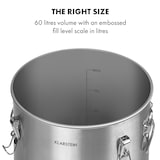 thumbnail of Gärkeller Pro XL Fermentierkessel 60 Liter Ablassventil 304-Edelstahl Silber-Metallic