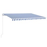 thumbnail of vidaXL Markise Manuell Einziehbar 400x350 cm Blau und Weiß