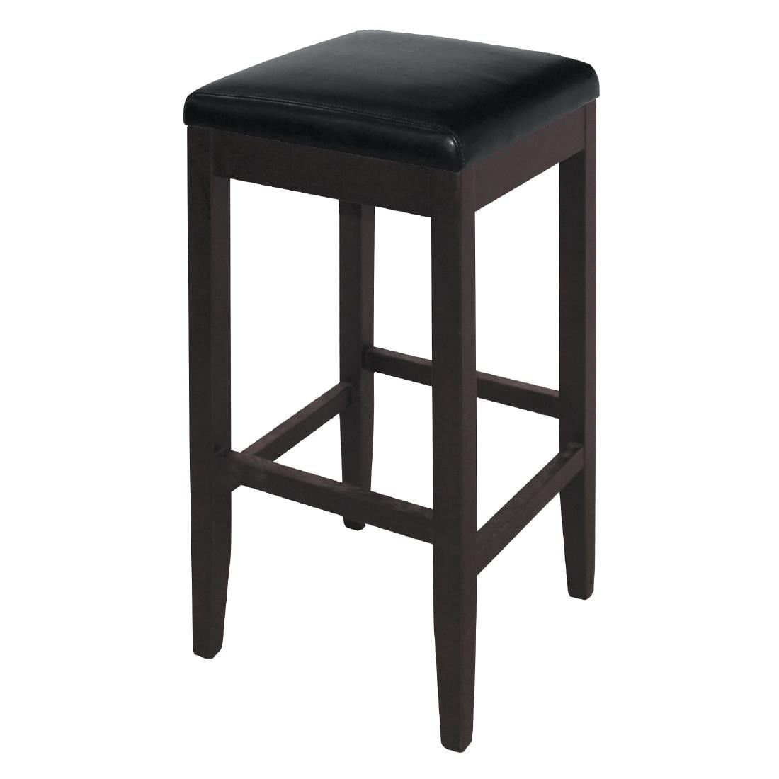 Bolero hoge kunstlederen barkruk zwart (2 stuks)