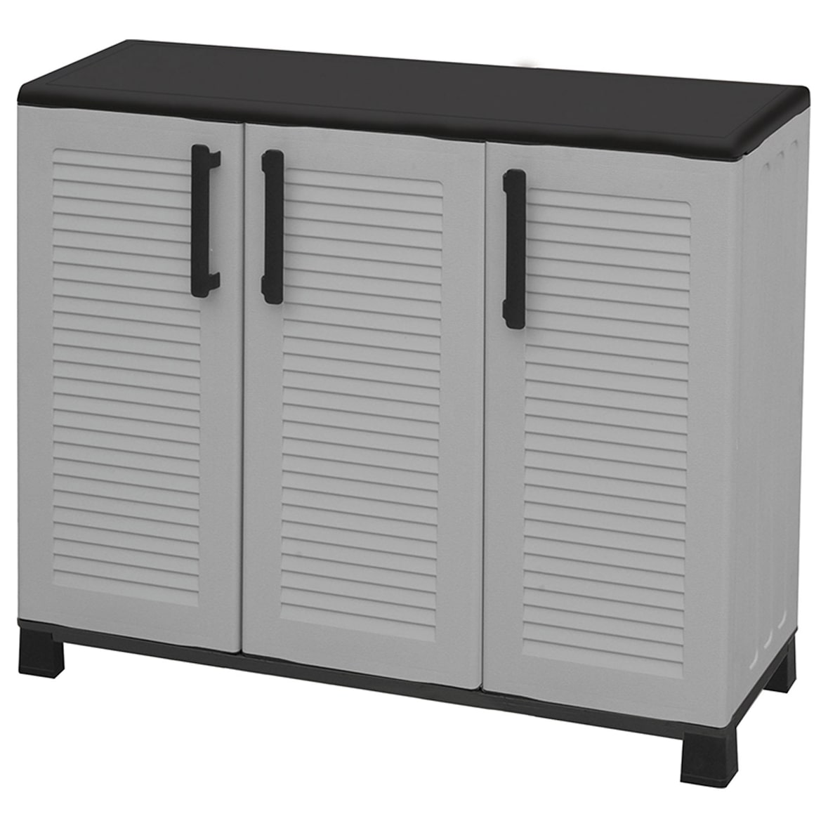ArtPlast - Armadio di media altezza 100x37x90 cm in colore grigio - Collezione FAMILY