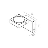 thumbnail of Faretto da parete Up moderno 1 luce attacco GX53 max 9W - Struttura in metallo colore sabbia design moderno