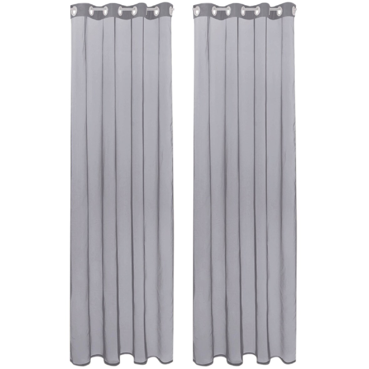 Dekoschal Noella Ösen Voile 2er Pack 140 x 145cm grau - lichtgrau