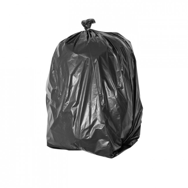 Sacs poubelle 110 L noir supérieur avec lien à nouer par 200