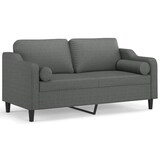 thumbnail of vidaXL 2-Sitzer-Sofa mit Zierkissen Dunkelgrau 140 cm Stoff