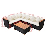 thumbnail of vidaXL 4-tlg. Garten-Lounge-Set mit Auflagen Poly Rattan Schwarz