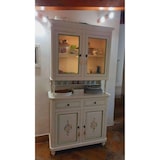 thumbnail of shopinnovativo -Cristalleria 4 ante 2 cassetti in stile classico in legno e mdf con rifinitura in bianco lucido con decorata 105x45x218 H