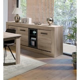 thumbnail of Matelpro - Buffet/bahut contemporain chêne clair Willy - Moderne & Design -Chêne - Trois étagères intérieures (charge maximale par étagères 10 kg) -Ty