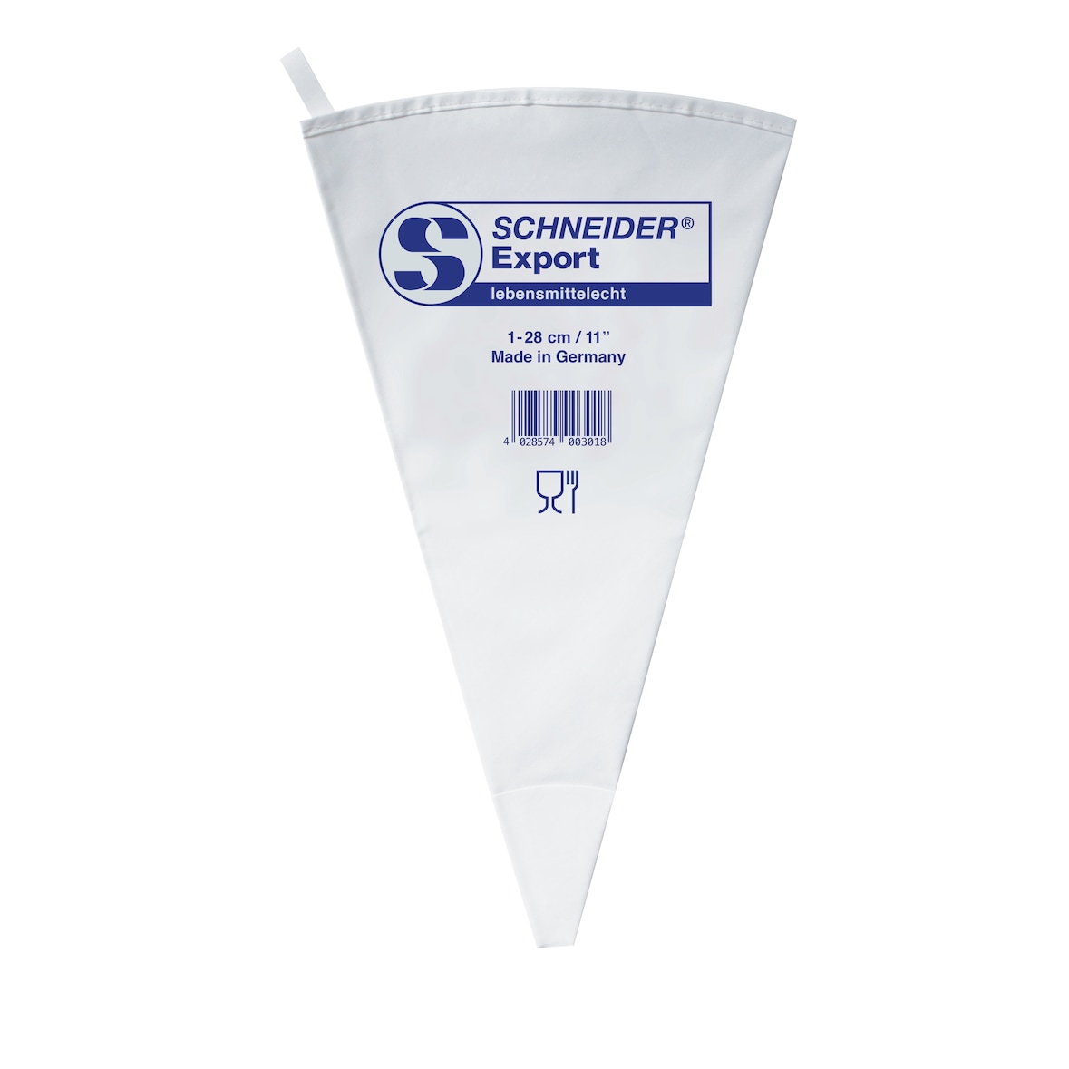 Schneider - Spritzbeutel 1-28 cm - Export, Druck "Schneider": Blau