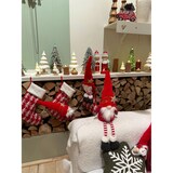 thumbnail of Türstopper Wichtel 55cm Plüsch 1,1kg schwere Füllung Rot Weiß Grau