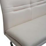 thumbnail of Sitzbank | HxBxT 90x160x58cm | Sitzhöhe 49cm | Rückenlehne Stoff/Textil Edelstahl gebürstet | Creme-Beige 160cm | Esszimmerbank Bank Polsterbank