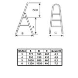 thumbnail of Haushaltsleiter Stehleiter Stahl Leiter 6 Stufen