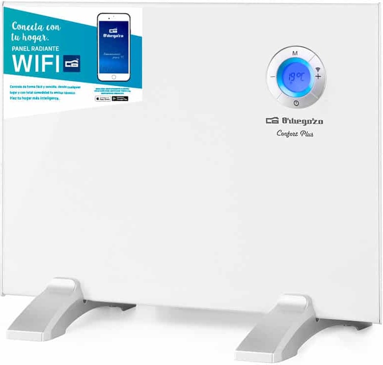 Orbegozo panel radiante digital WIFI REW 500, display LCD, programable, Orbegozo App, IP 24, 3 modos de funcionamiento, 500 W