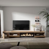 thumbnail of Móvel de TV, Muito espaço de arrumação, 317x35x45cm, Lareira eléctrica XXL, Estilo moderno, Carvalho _ 511_313