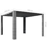 thumbnail of vidaXL Pavillon mit Dach Poly Rattan 300x300x200 cm Grau und Anthrazit