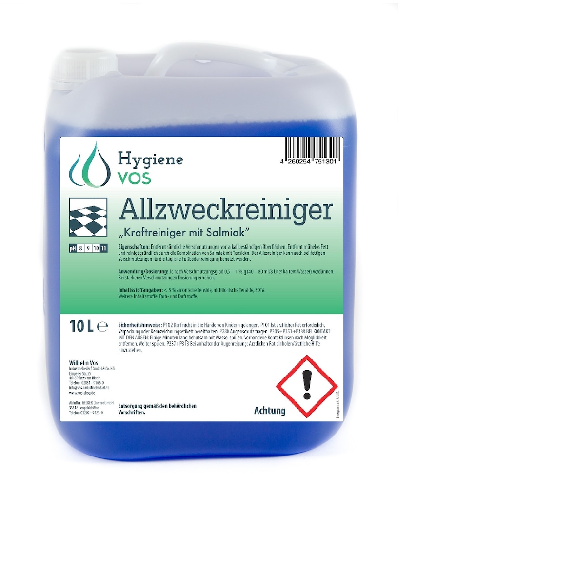 Hygiene Vos - Allzweckreiniger mit Salmiak (10 Liter)