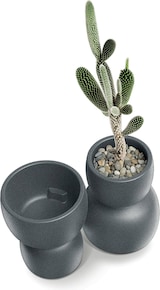 thumbnail of WellHome - Blumentopf aus Rotationsgeformtes Polyethylen 17/12L Ø40x48cm in farbe Granit - Duala Round