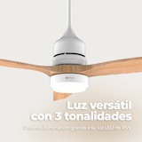 thumbnail of Ventilador de Techo EVVO V540 Wood – 132 cm, LED 18W 3 Tonos, 6 Velocidades, Temporizador 8h, Modo Invierno/Verano
