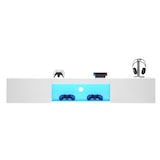 thumbnail of Merax 160 cm weißer Hochglanz-Hängeschrank für 70-Zoll-TV, mit LED-Beleuchtung, Bluetooth-APP-Steuerung, Wandmontierter TV-Ständer