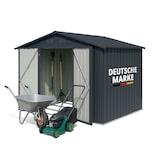 thumbnail of Gerätehaus XL – verzinktes Metall in Anthrazit| Inkl. Schloss & Werkzeughaken | wetterfester Geräteschuppen, Gartenhaus