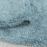 thumbnail of Hochflorteppich Shaggy Einfarbig Weich Flauschig Waschbar Strapazierfähig Schlafzimmer Rund Blau 200x200 cm – SALZACH von Kadima Design