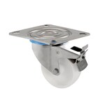 thumbnail of GILAC Bac grand volume - 4 roues pivotantes (2 freins) - 220 L - Blanc G147221