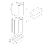 thumbnail of VCM Schuhschrank Lona Sonoma-Eiche H. 200 x B. 70 x T. 39 cm