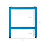 thumbnail of PROREGAL Stabiler Vierkantrohr-Fuß für Werkbank Rhino | HxT 80x70cm | Komplett verschweißt & pulverbeschichtet | Lichtblau