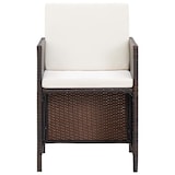 thumbnail of vidaXL 5-tlg. Garten-Essgruppe mit Auflagen Poly Rattan Braun