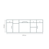 thumbnail of Bar Theke Großer Kassentisch Empfangstisch Kasse Empfangstheke Restaurant Theke Kassentisch mit Stauraum 180*60*100cm Holzfarben【HTSM 180】