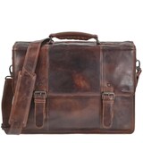 thumbnail of Greenburry Rugged Aktentasche Businesstasche Leder 41x30 cm braun