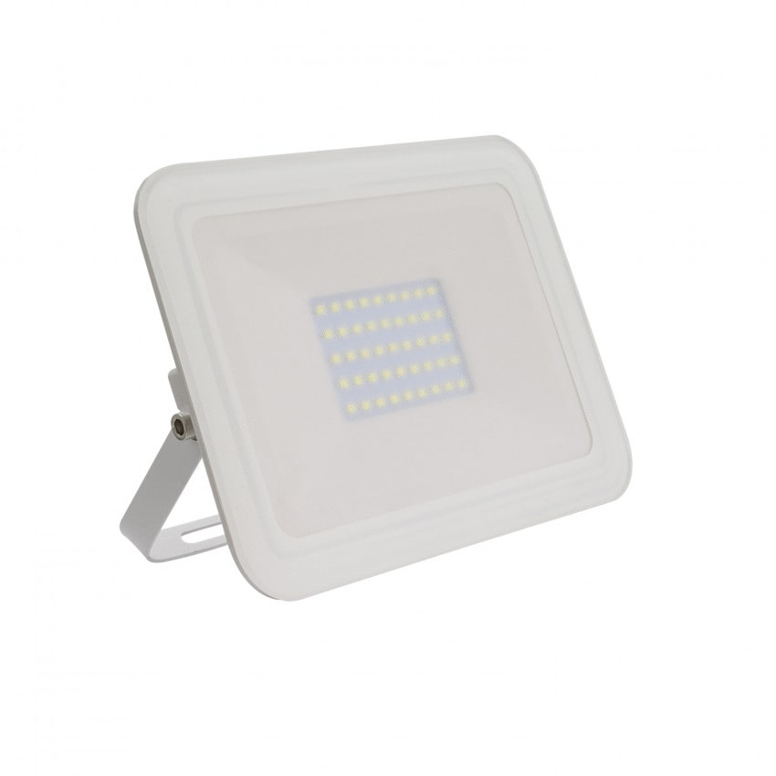 efectoLED Foco Proyector LED 30W 120lm/W IP65 Slim Cristal Blanco Blanco Frío 6000K - 6500K
