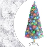 thumbnail of vidaXL Künstlicher Weihnachtsbaum mit Beleuchtung Weiß 150cm Glasfaser
