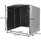 thumbnail of Gerätehaus HWC-N61, Gartenschuppen Geräteschuppen Gartenhaus, Alu UV-Schutz wasserfest, 201x201x201cm ~ silber