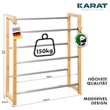 thumbnail of Bambus Flaschenkastenständer "Flash" - Robustes Lagerregal für Büro, Küche, Garage oder Flur / 112 x 106 x 32 cm