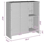 thumbnail of vidaXL Badschrank mit Speicher mit Tür Grau 100 x 36 x 102 cm Rattan