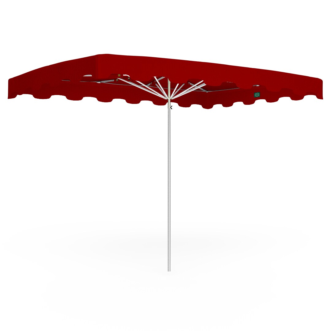 Parasol de marché forain 300x210cm Rouge - Armature + Toile + Housse