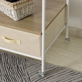 thumbnail of HOMCOM Suporte para Cabides de Metálico Cabideiro com Rodas Prateleira e 2 Gavetas para Organizar Roupas Bolsos 99x47x185cm Branco