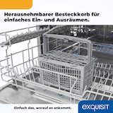 thumbnail of Exquisit Geschirrspüler GSP206-030D schwarz | Spülmaschine 55 cm | Maßgedecke: 6 Restlaufzeiten Anzeige | Standgerät