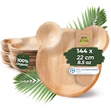 thumbnail of BIOZOYG 144 Stück Kinder-Partyteller in Bärchenform Einwegteller, Palmblatt-Teller, Kompostierbar, Umweltfreundlich, Robust, für Kinder, Süßes Design