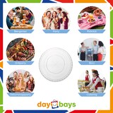 thumbnail of DayBays 12000 Stk. Dom Deckel mit Loch für Smoothie Becher Shakebecher Ø95mm transparent RPET
