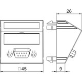thumbnail of OBO Bettermann Multimediaträger D-Sub9 MTS-DB9 F RW1 6104694
