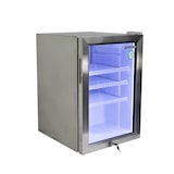 thumbnail of Gastro-Cool Edelstahl Mini-Kühlschrank mit Glastür - LED Innenbeleuchtung / 62l - GCKW65