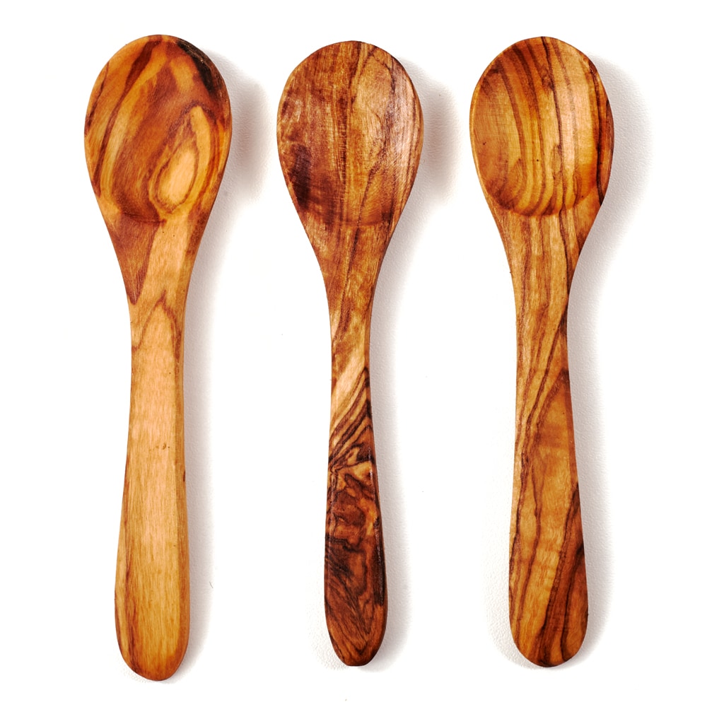 3er Set Löffel aus Olivenholz 20 cm
