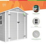 thumbnail of Wasabi - Cobertizo de Jardín en Resina Aqua 2.6 con ventana - Incluye el suelo - Gran puerta doble - Gris Blanco